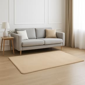 Tapete Pelo Baixo Antiderrapante Carino 140x200cm - Edantex - 02 Bege Claro