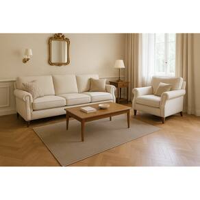 Tapete Pelo Baixo Antiderrapante Carino 100x140cm - Edantex - 03 Bege Escuro