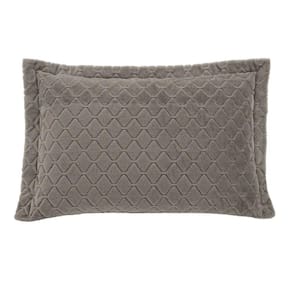 Porta Travesseiro Plush Inove 55cm x 80cm  - Taupe