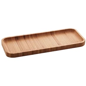 24 Petisqueiras Bandejas Retangulares de Bambu 28x11cm Lyor Hire Porta Petiscos