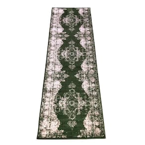 Passadeira Trilho 3M Vintage Reload Verde 80X300Cm Tpo Persa