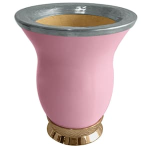 Cuia de Chimarrão Tereré Lisa Artesanal Ditreviso Cuia de Porongo Revestida em Plástico Rosa