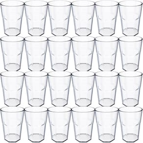 Jogo 24 Copos 400ml de Plástico Para Servir Suco Água Bebidas Escola Restaurante Eventos Ou