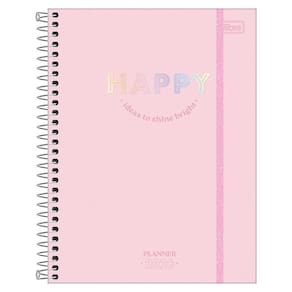 Planner Semanal 2026 Esp M7 80Fls Happy Rosa Tilibra