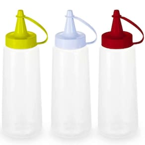 Kit 150 Bisnagas Plásticas para Molhos 250ml Maionese Ketchup Mostarda Plasvale Restaurantes Lanchonetes