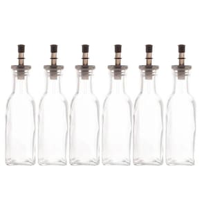 Kit 6 Garrafas de Vidro para Azeite Vinagre com Bico Dosador 200ml Lyor Restaurante Buffet
