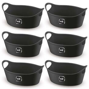 Kit 6 Cestos Batata Frita Preto 28x12cm Restaurantes Bares Lancherias Plus M Uz Utilidades