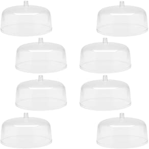Kit 8 Cúpulas para Prato de Bolo 30cm Padaria Tortas e Doces em Acrílico Natural Mesa Posta