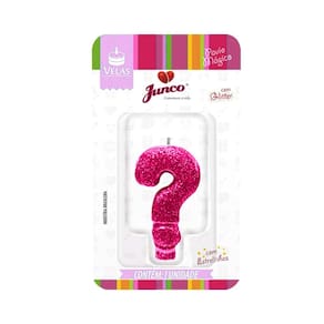 Vela com Números de Aniversário com Glitter Rosa