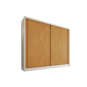 Guarda Roupa Casal 2 Portas de Correr e 4 Gavetas Monterey Off White/Peroba - Europa
