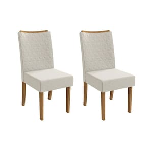 Cadeira Sala de Jantar Rosa 2CAD129 Madeirado Kit 2 Un Canela/Linho Bege Caqui - Kappesberg