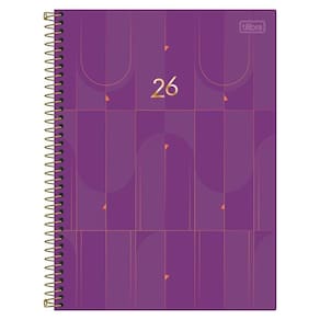 Agenda Diária 2026 Espiral M9 200Fls Spot Roxo Tilibra