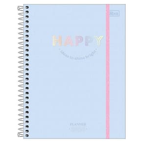 Planner Semanal 2026 Esp M7 80Fls Happy Azul Tilibra