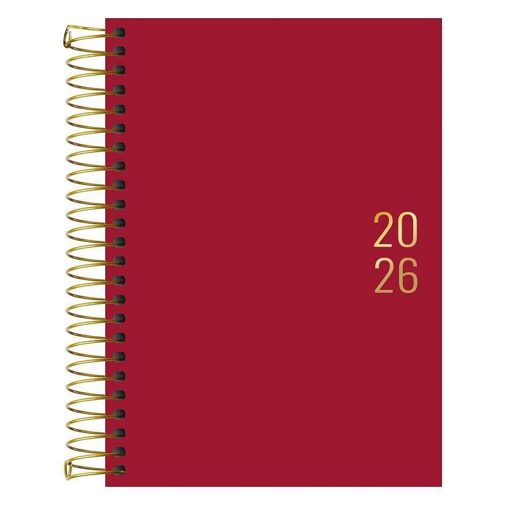 Agenda Diária 2026 Espiral M5 176Fls Napoli Vermelho Tilibra