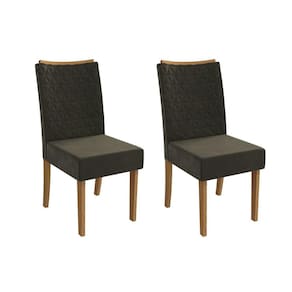 Cadeira Sala de Jantar Rosa 2CAD129 Madeirado Kit 2 Un Canela/Suede Grafite - Kappesberg