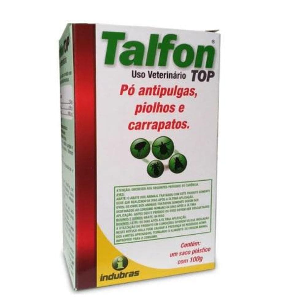 Talco Antipulgas Para Cães Talfon Top 100G