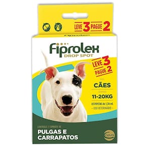 Fiprolex Cães 11 A 20Kg Leve 3 Pague 2 - Ceva