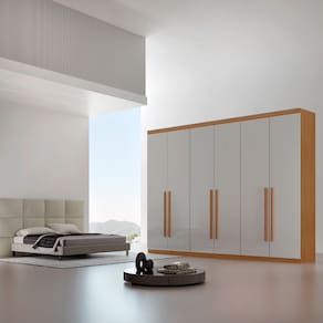 Guarda Roupa Casal Maya 100 MDF 6 Portas e 6 Gavetas - Rufato