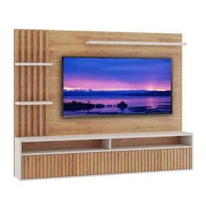Painel Home para Tv até 65 Polegadas 1 Porta Versalhes Mel e Off 180cm