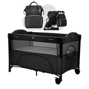 Berço Cercado Milk Way E Bolsa Maternidade Luxo Siena- Kikka Boo