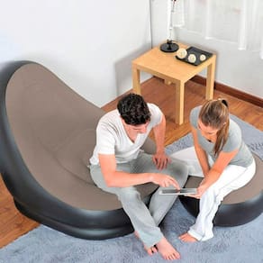Sofá Inflável Ideal Para Viagem Com Encosto Suave
