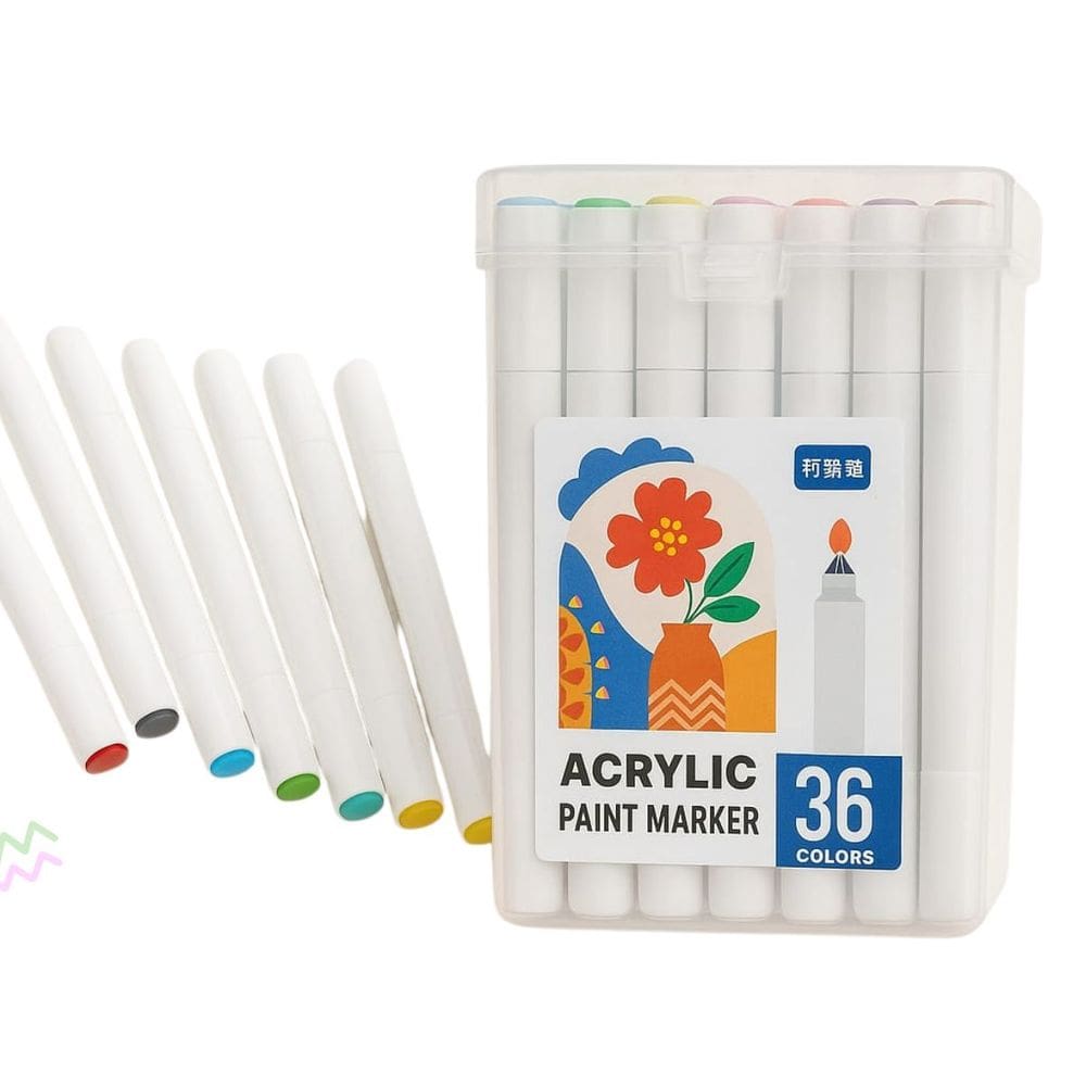 Kit 36 Canetinhas Bobbie Marcador Acrílico Efeito Luz Comfy