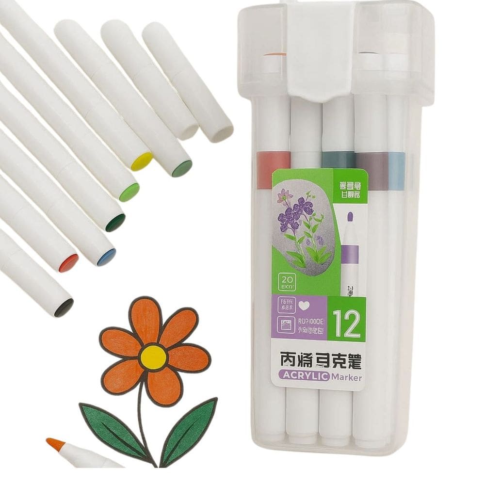 Kit 12 Canetinhas Bobbie Marcador Acrílico Efeito Luz Comfy