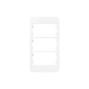 Placa para Condulete com Suporte MarGirius Sleek Caixa 3/4" para 3 Módulos Branca