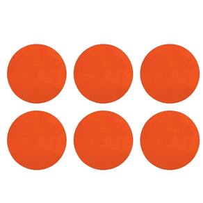 Conjunto 6 Jogo Americano Redondo 38Cm Laranja