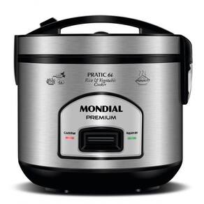 Panela Elétrica De Arroz Mondial Pe-43-6x Preto Inox 110V