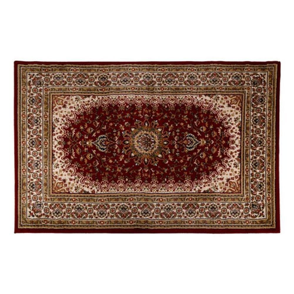 Tapete Carrera 220X150Cm Retangular Vermelho Just Home