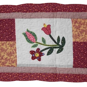 Tapete Patchwork Flores Coloridas 100% Algodão 2,40m x 41cm