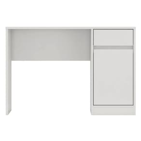 Mesa Escrivaninha Work 109cm 1 Porta e 1 Gaveta Branco-EdeCasaMóveis
