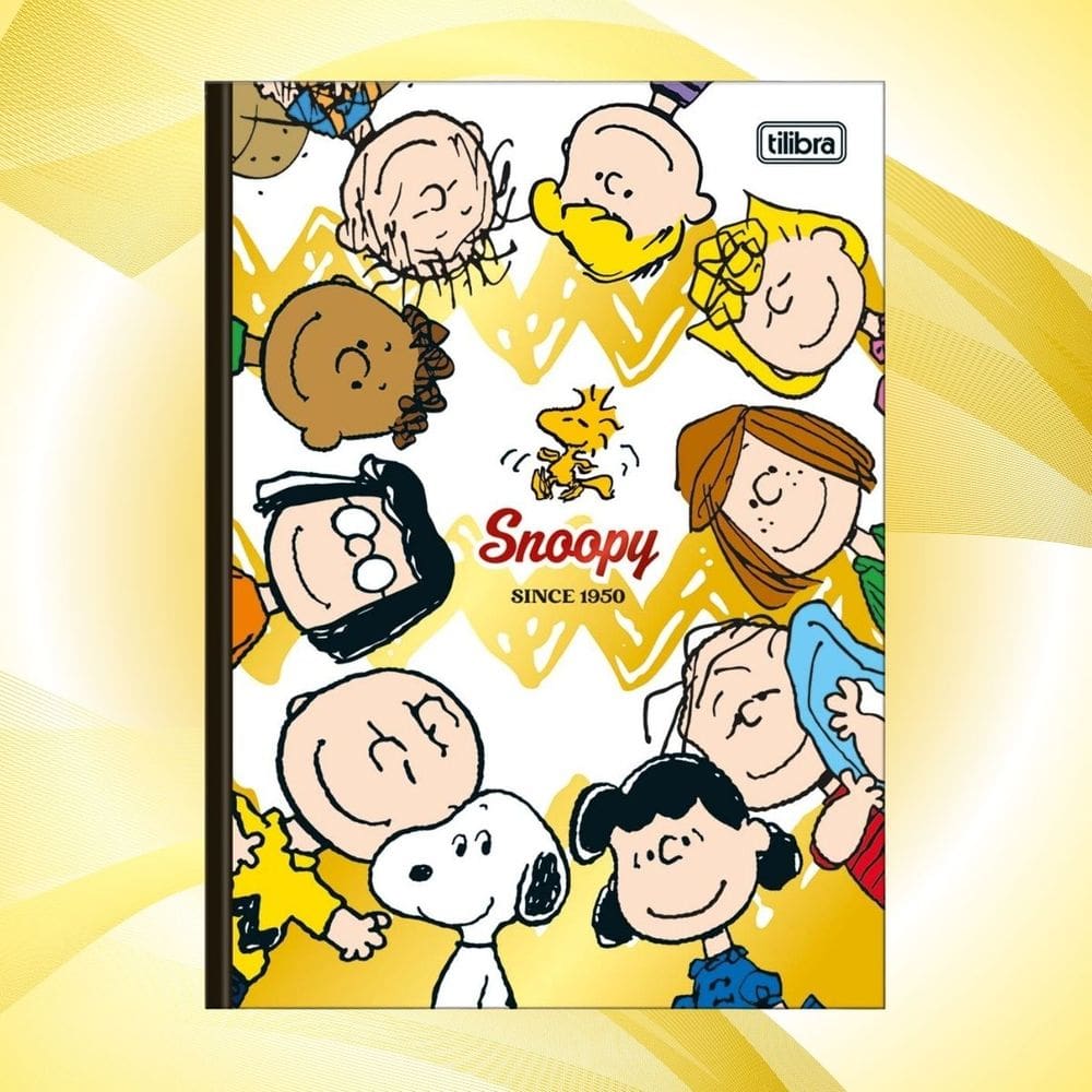 Caderneta (Pequena) Costurada Petit Snoopy 96 Folhas Decoradas 10,5 cm x 14,8cm - Tilibra