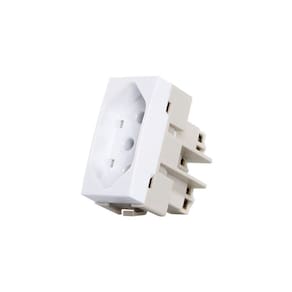 Módulo Tomada MarGirius Sleek 2P+T 10A Branco