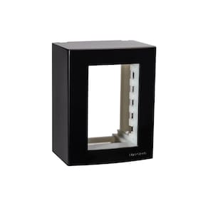Caixa de Sobrepor com Suporte MarGirius Sleek 75x95 para 3 Módulos Preto Ebony