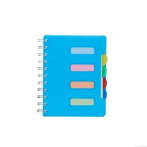 Caderno Pequeno Com Divisórias Espiral Anotações Pauta Azul