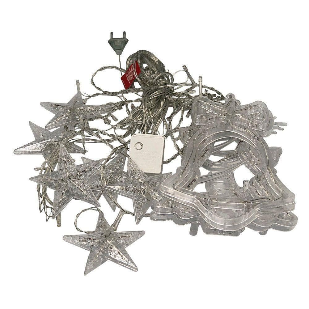 Cascata De Natal 25m 8 Funções 120 Leds Branco Quente Voltagem:127v