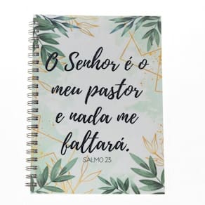 Caderno Capa Dura Universitário 1 Matéria Salmo 23 - O Senhor é Meu Pastor