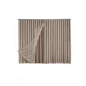 Cortina Blackout Com Voil 2,80x2,30 Para Trilho Suíço avelã