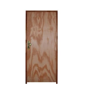 Kit Porta Lisa Mescla 80 X 210 Batente 14cm Fechadura Externa Lado Direito - Hale