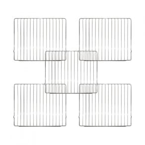 Kit Grade Cromada Para Fornos De Embutir 57 Litros 5 Peças Prata