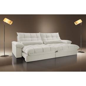 Sofá Liz 02 Módulos De 120cm Br 25cm Meu Sofá Online A302 Linho Branco