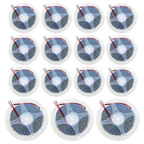Kit 15 Rolos Fita Led 2835 5m 120 Leds-m 12v Ip20 10w 3000k