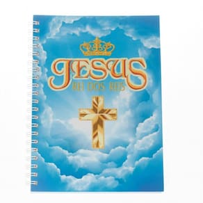 Caderno Capa Dura Universitário 1 Matéria Jesus Rei Dos Reis Cor Jesus - Rei Dos Reis