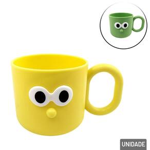 Caneca de Plástico 300ml Infantil Olhinhos Color - Tudo em Caixa