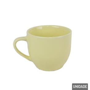 Caneca de Porcelana 170ml Amarela - Tudo em Caixa