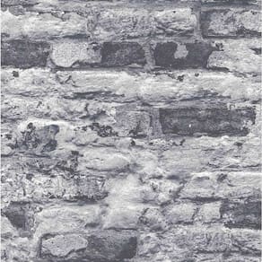 Papel De Parede Infinity Tijolo Cinza Grafite If3202 - Rolo 10m X 0,53m