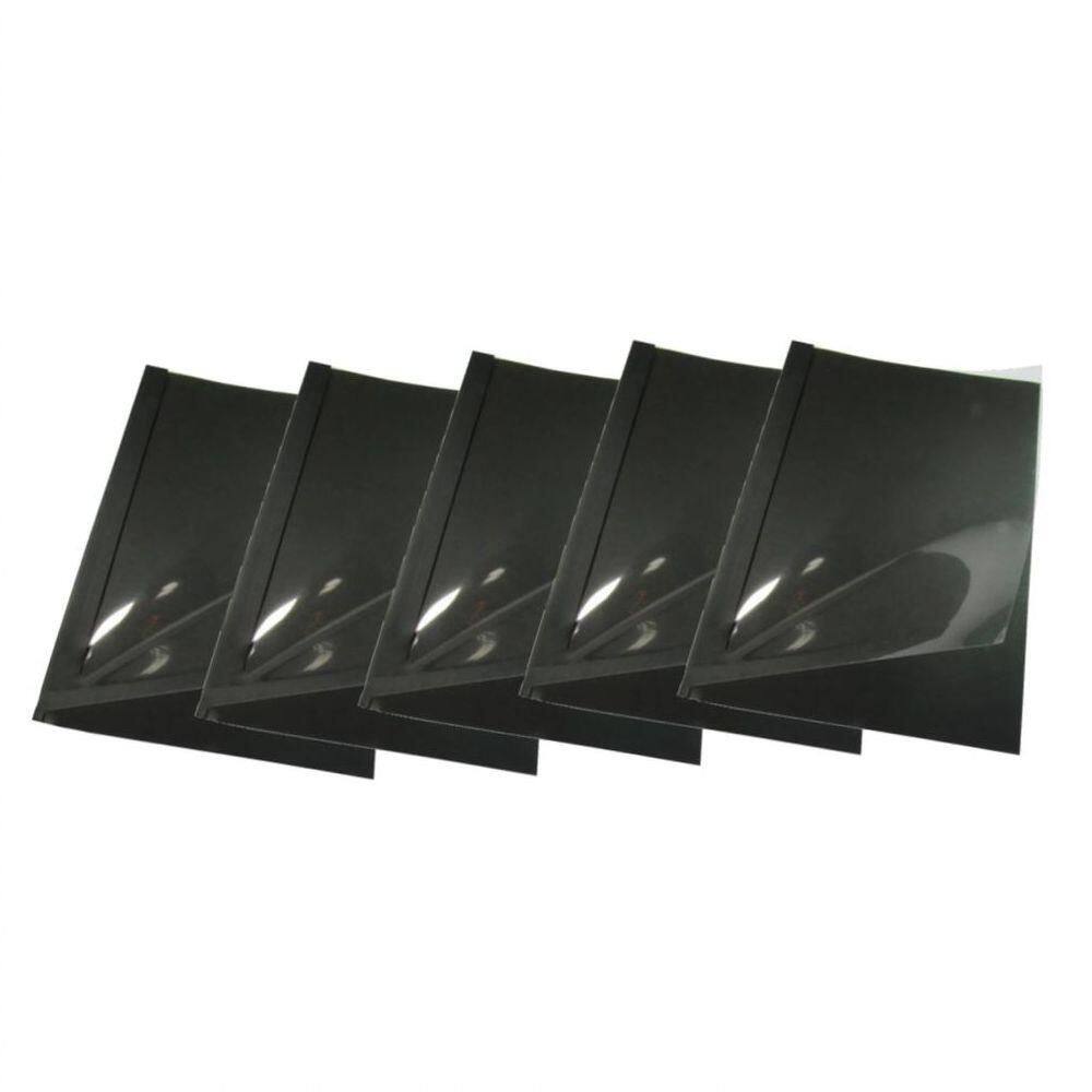 Kit 5 Capas Encadernação Térmica Até 350 Folhas A4 Preta