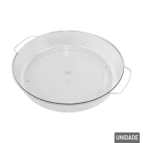 Bandeja de Plástico 29x26cm Redonda Decorativa - Tudo em Caixa